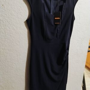 Miusol Dark Blue Sleeveless Midi Dress